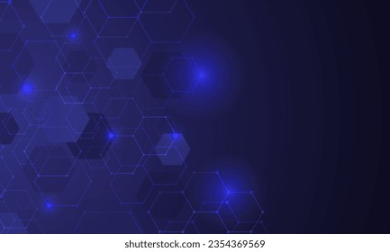 Resumen del fondo de la tecnología de hexágono geométrico