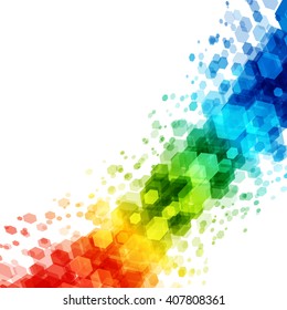 Abstract geometric hexagon vector background. Good for promotion materials, brochures, banners. Abstract Backdrop, Technology Background.