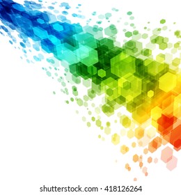 Abstract geometric hexagon vector background. Technology Background.