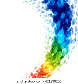 Abstract geometric hexagon vector background. Good for promotion materials, brochures, banners. Abstract Backdrop, Technology Background.