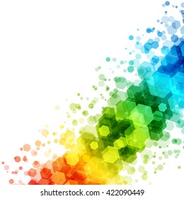 Abstract geometric hexagon vector background. Good for promotion materials, brochures, banners. Abstract Backdrop, Technology Background.