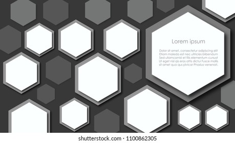 Abstract geometric hexagonal abstract background