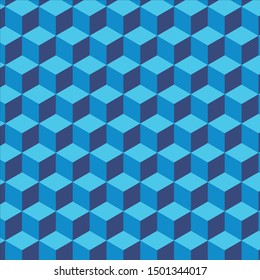 Abstract geometric hexagonal design print 3d cubes pattern. Seamless geometric cubes pattern.