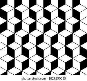 Abstract geometric  hexagonal golden graphic design print 3d cubes pattern. Vector seamless  geometric cubes pattern.