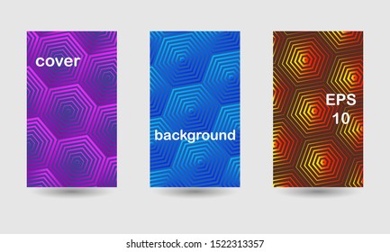 Abstract geometric hexagonal graphic design. Vector geometric patterns. Wallpaper for phone, book, magazine.