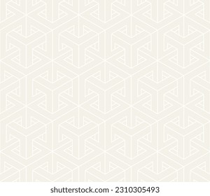 Abstract geometric  hexagonal  graphic design print 3d cubes pattern. Vector seamless  geometric cubes pattern.