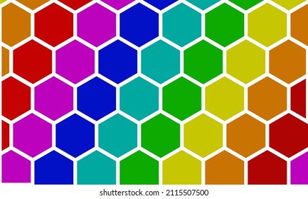 Abstract Geometric Hexagonal Honeycomb for Honey