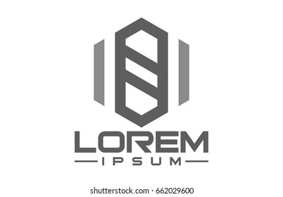 abstract geometric hexagonal logo concept