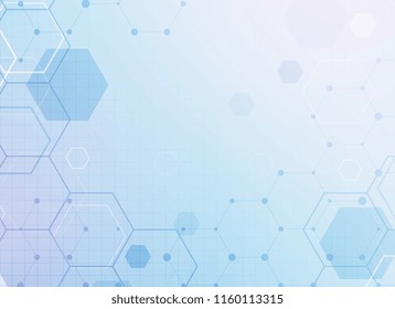 abstract geometric hexagonal medical or science background concept