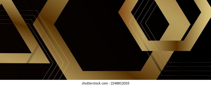 Abstract geometric hexagonal pattern dark vector design background