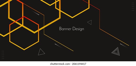 Abstract geometric hexagonal pattern element lines pattern design banner background vector