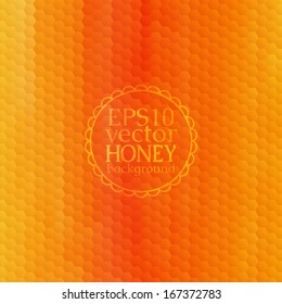 Abstract geometric hexagonal red and yellow background, looks like stylized honeycomb