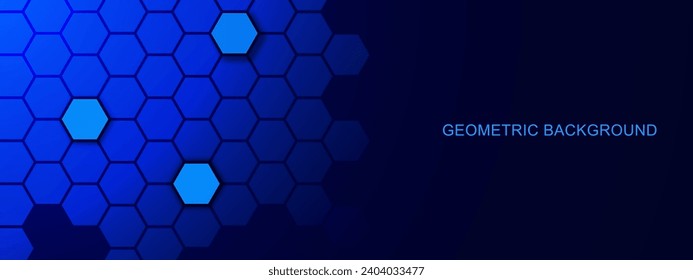 Abstract geometric with hexagonal shapes. Digital high technology concept background. Vector illustration.