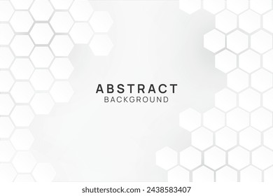 Abstract geometric hexagonal shapes on white background