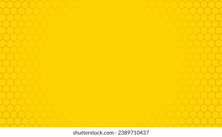 abstract geometric hexagonal structure yellow background with empty space vector