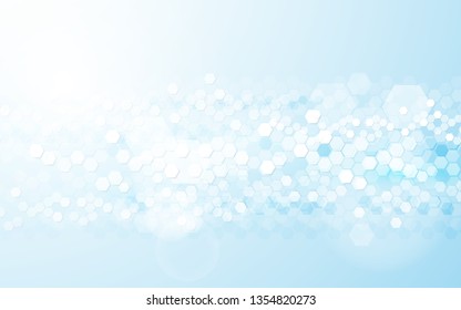 Abstract geometric hexagons background. Digital technology futuristic and science concept