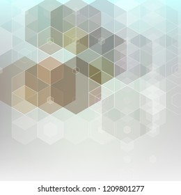 
Abstract geometric hexagons, gray color vector. Design element, brochure