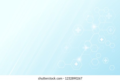 Abstract geometric hexagons modern background. Medicine and science concept background