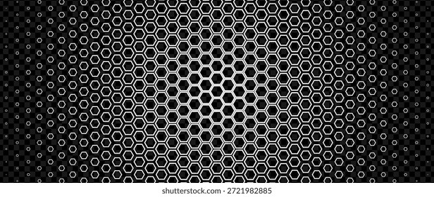 Padrão de hexágonos geométricos abstratos. Padrão Hexagonal De Impressão De Design De Moda Hipster. Plano De Fundo Mínimo De Gradiente Técnico. Ilustração de vetor.