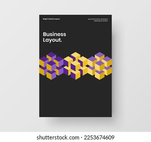 Abstrakte geometrische Hexagons-Plakatvorlage. Minimalistische Corporate Broschüre Vektordesign Illustration.