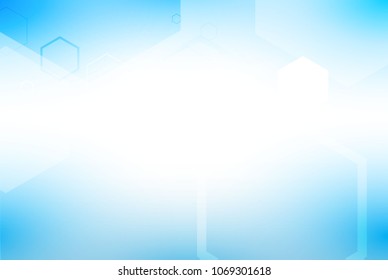 Abstract geometric hexagons shape medicine and science concept background