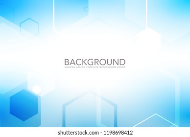 Abstract geometric hexagons shape medicine and science concept background