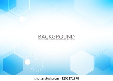 Abstract geometric hexagons shape medicine and science concept background