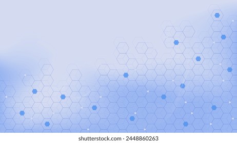 Abstrakte geometrische mit Sechsecken Formen für Gesundheit, Medizin, Chemie, Biotechnologie und Wissenschaftskonzept Hintergrund. Vektorillustration.