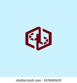 Abstract geometric hexagons. suitable for logo vector image background shape