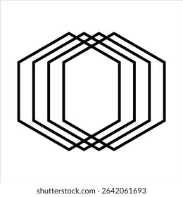 Abstract Geometric Hexagons Vector Illustration Design For Template And Art Print