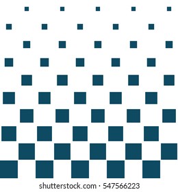 Abstract geometric hipster fashion halftone blue square pattern