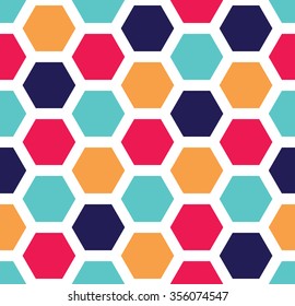 Abstract geometric hipster fashion pillow honeycomb pattern