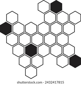 abstract geometric honeycomb pattern vector illustration.