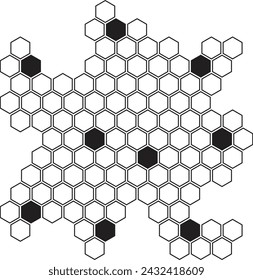 abstract geometric honeycomb pattern vector illustration.