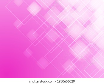 abstract geometric horizontal background with rhombus, pink color gradient 