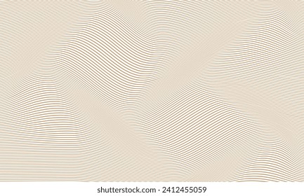 patrón de línea de onda marrón geométrica horizontal abstracta.