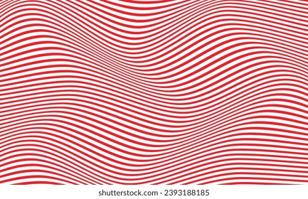 se puede utilizar el fondo del patrón de línea de onda roja geométrica horizontal abstracta.