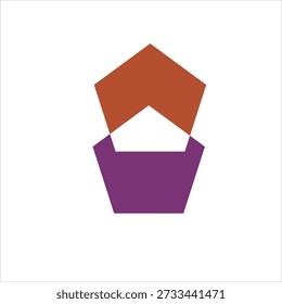 Abstrakte geometrische Haus Logo Design mit modernen minimalen Stil