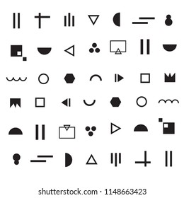 Abstract geometric and icon background template