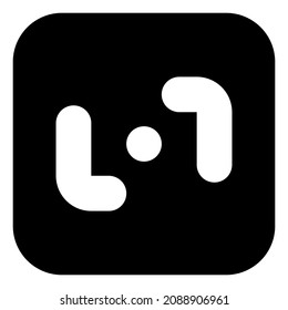 Abstract geometric icon with cross-hair like element for concentration, focus, alignment concepts
