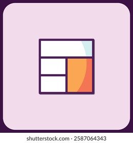 Abstract Geometric Icon Design Element
