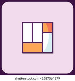 Abstract Geometric Icon Design Element