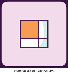 Abstract Geometric Icon Design with Pastel Hues