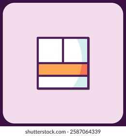 Abstract Geometric Icon Design with Pastel Color Palette