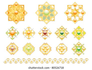 Abstract geometric icon designs, editable vector graphic