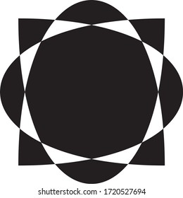 Abstrakte geometrische Ikone oder Logo-Form. Set für Design-Elemente. Vektorkunst.