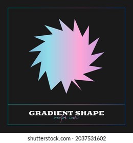 Abstract Geometric icon, shape. Line gradient vector illustration. Trendy hipster logotypes. Web design elements.