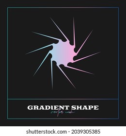 Abstract Geometric icon, shape. Line gradient vector illustration. Trendy hipster logotypes. Web design elements.