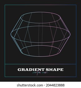 Abstract Geometric icon, shape. Line gradient vector illustration. Trendy hipster logotypes. Web design elements.