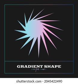 Abstract Geometric icon, shape. Line gradient vector illustration. Trendy hipster logotypes. Web design elements.